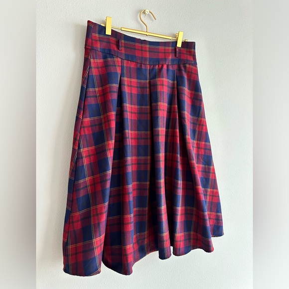 Modcloth Dresses & Skirts - ModCloth x Collectif As You Swish Swing Skirt | Size 8 | High Waist Plaid Skirt